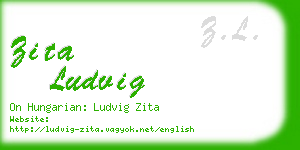 zita ludvig business card